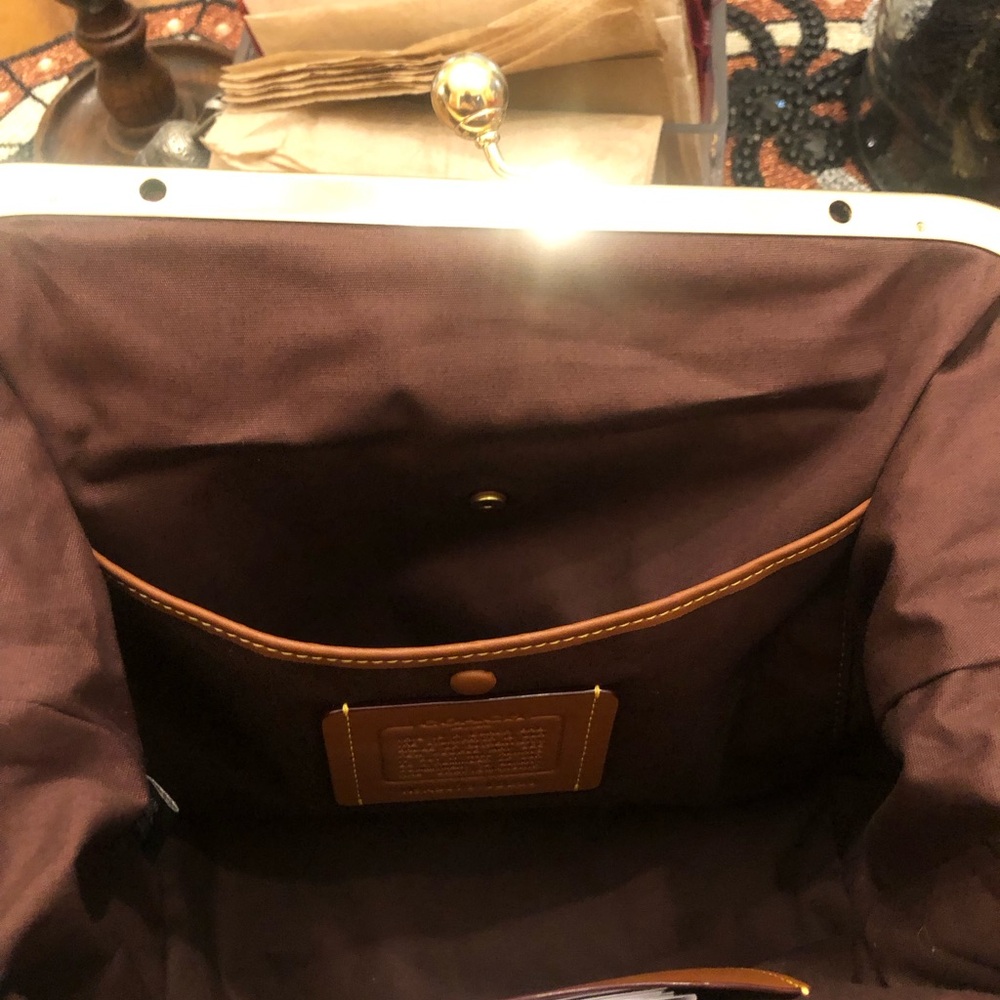✨Coach Brown Straw Kisslock Frame 27✨ - Picture 9 of 12